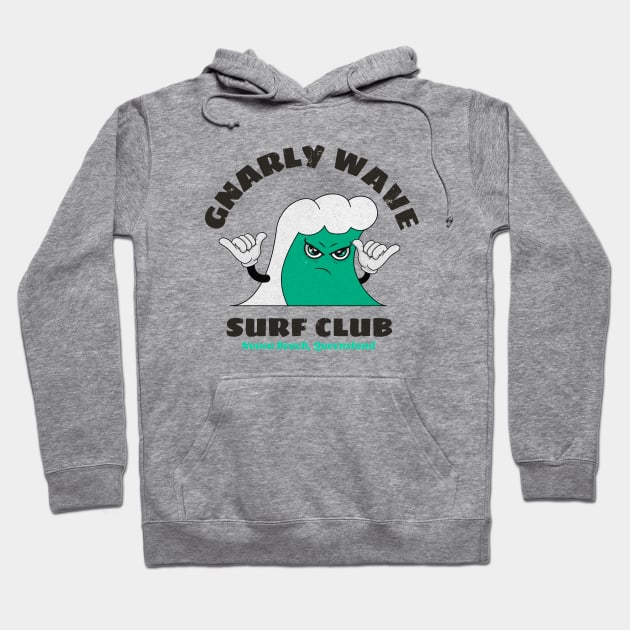 Gnarly wave Surf club Hoodie by SashaShuba